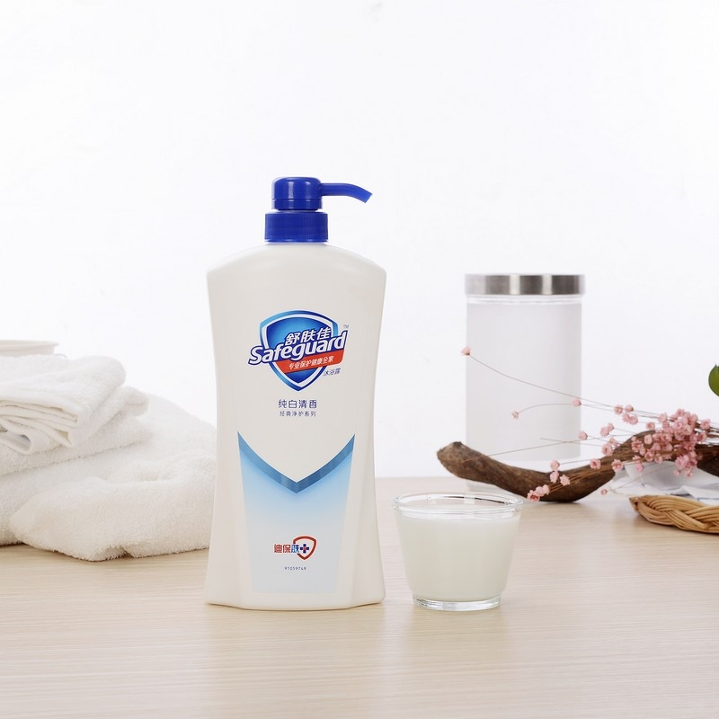 舒肤佳 safeguard 沐浴露 纯白清香 650ml 长效保护 无皂基 pH中性温和 650ml*12*1*箱
