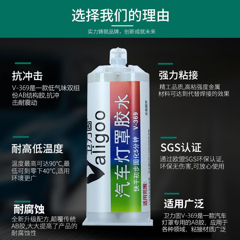 汽车灯罩修复透明胶水50ml 汽车后尾灯大灯灯罩修复胶水粘车灯玻璃裂痕透明塑料密封透明胶
