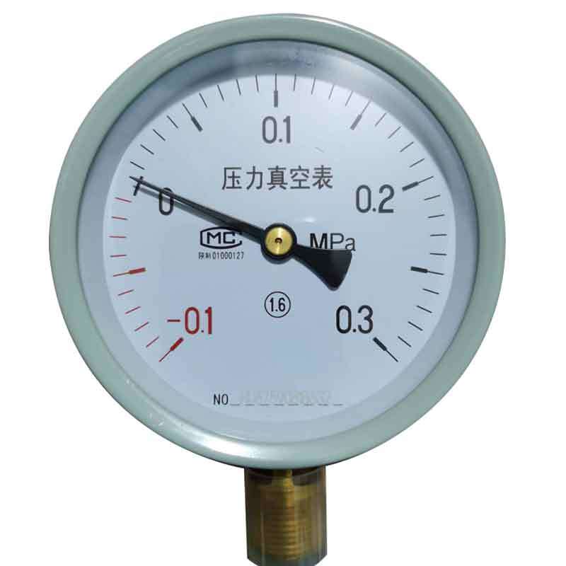 大通轩恒 普通真空压力表YZ-100径向-0.1-0.3MPA螺纹M20*1.5 单位：个