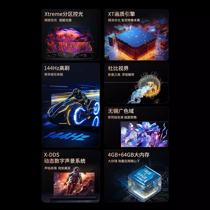 夏普4T-C86GN7000A 86英寸288HZ高刷XT画质引擎 4+64G 无镉广色域 杜比视界平板液晶智能电视高清大图