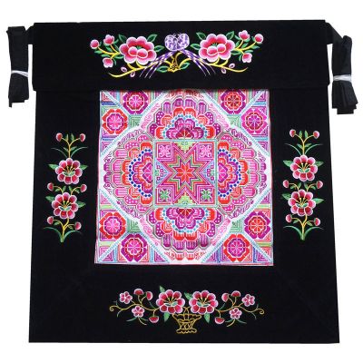 背带贵州老式绣花背巾新生婴儿多功能背扇四季用后背 十字绣1号花