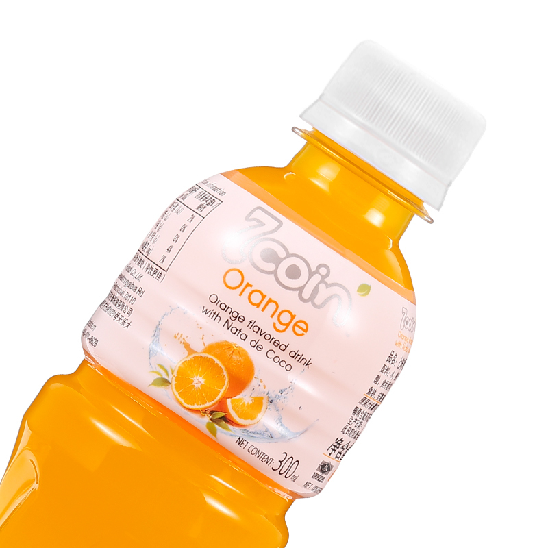 七咔呢(7coin) 橙汁饮料 含椰果 300ml*6支 泰国进口饮料