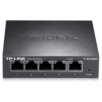 普联(TP-LINK)5口全千兆钢壳交换机 企业级交换器 4口监控网络网线分线器 金属机身 TL-SG1005D