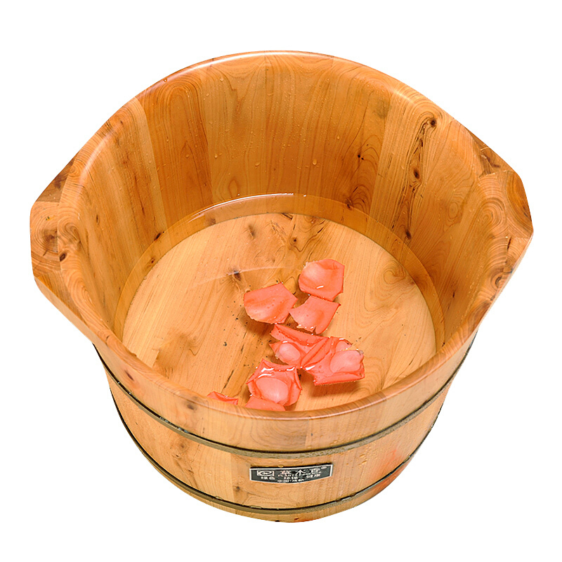 泡脚桶木质小号泡脚盆足浴桶实木洗脚盆香柏木盆养身桶家用安心抵