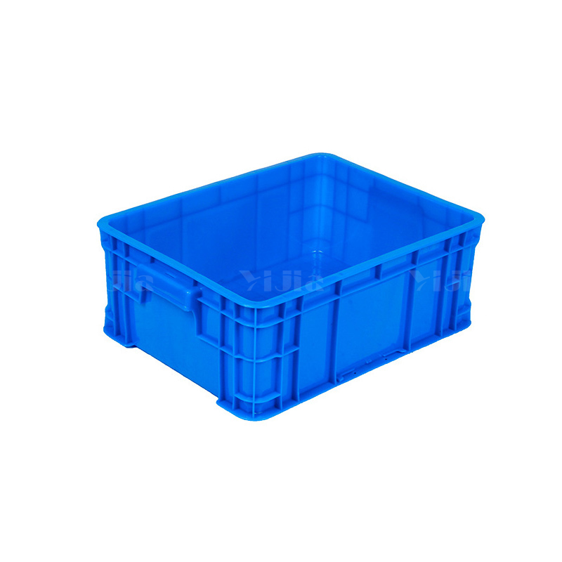 翌嘉YJ4120599 蓝色塑料周转箱大号工业胶箱 450*335*170高清大图
