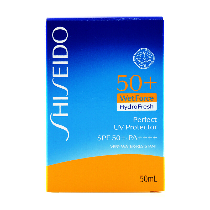 资生堂(SHISEIDO)新艳阳夏臻效水动力防晒乳 适合混干肌肤50ml SPF50+ 蓝胖子防/晒霜高清大图
