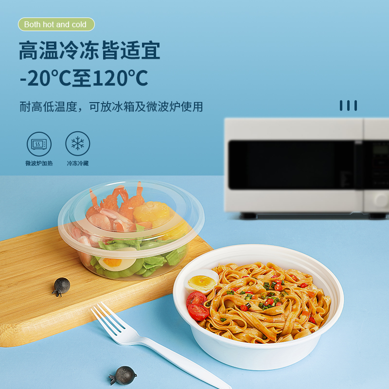 一次性餐盒美式圆形加厚圆形高清大图