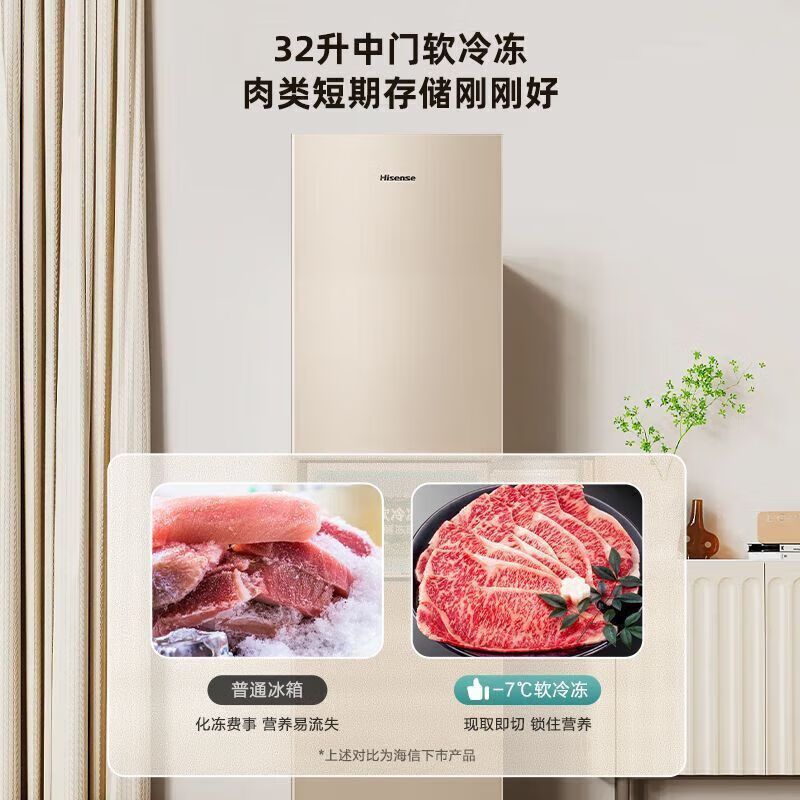 海信170升小型冰箱家用租房双门二门两门双开门电冰箱冷藏冷冻宿舍小户型BCD-170VK1F