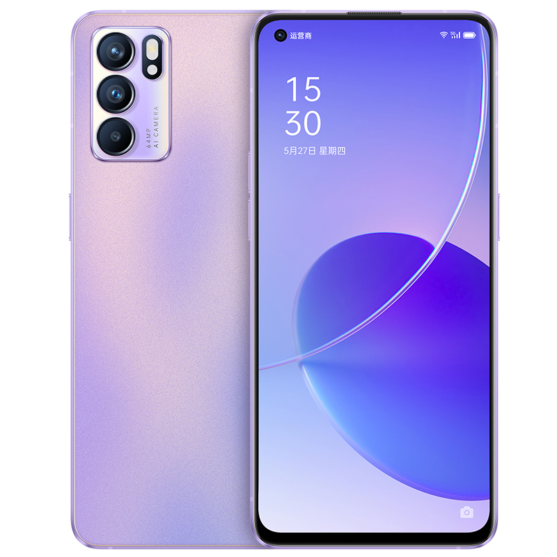 OPPO Reno6 5G 12GB+256GB 星黛紫 5G数字移动电话机 全网通(线下)