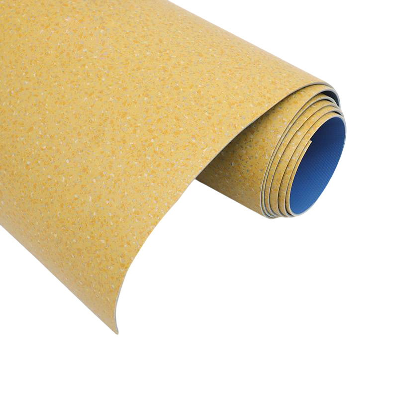 天空桥 阻燃地板 黄色碎石纹2.0mm 卷高清大图