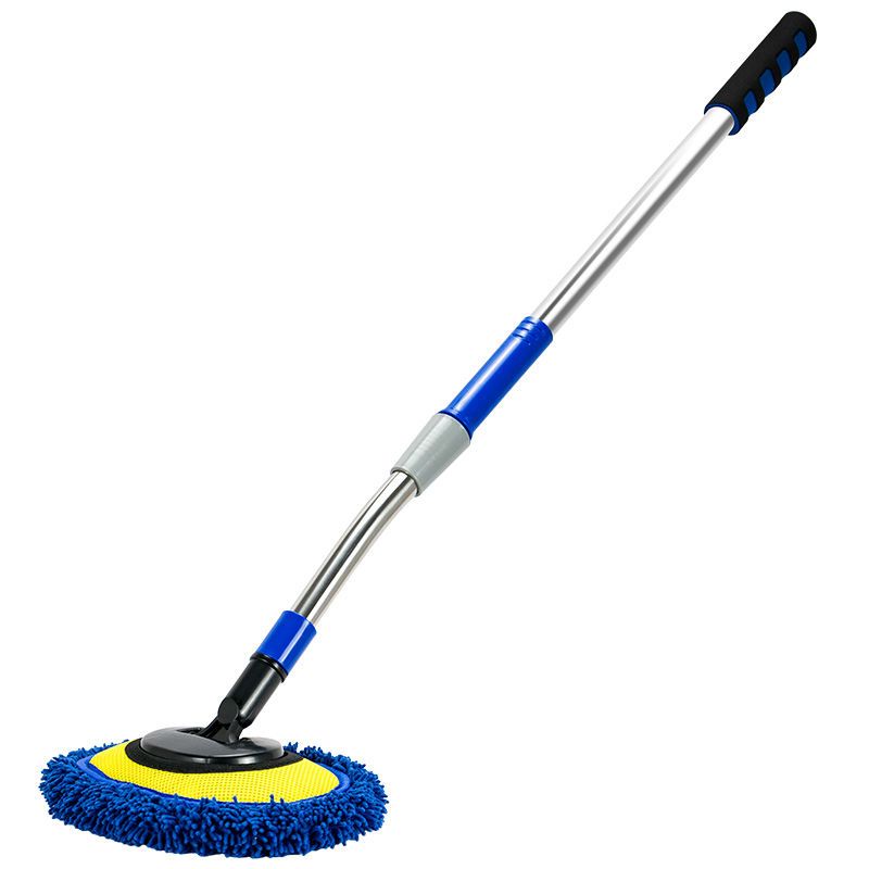 洗车拖把伸缩长柄车用长杆软毛掸子洗车擦车刷子汽车除尘扫灰工具绿色