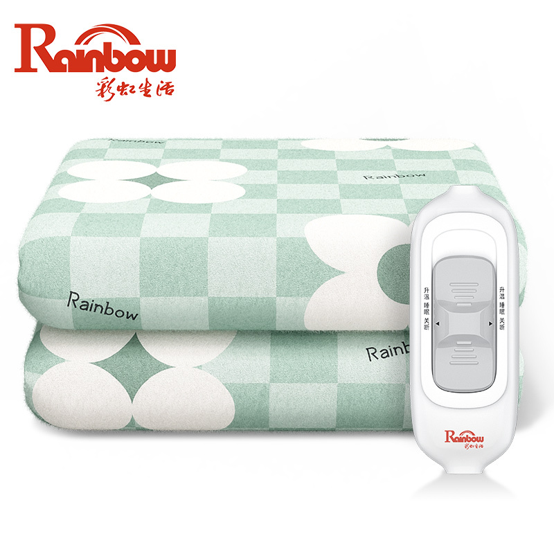 彩虹(RAINBOW)电热毯(1.5*1.2m)单人家用电防水褥子排潮除湿三档控制非水暖毯安全C1215H-43