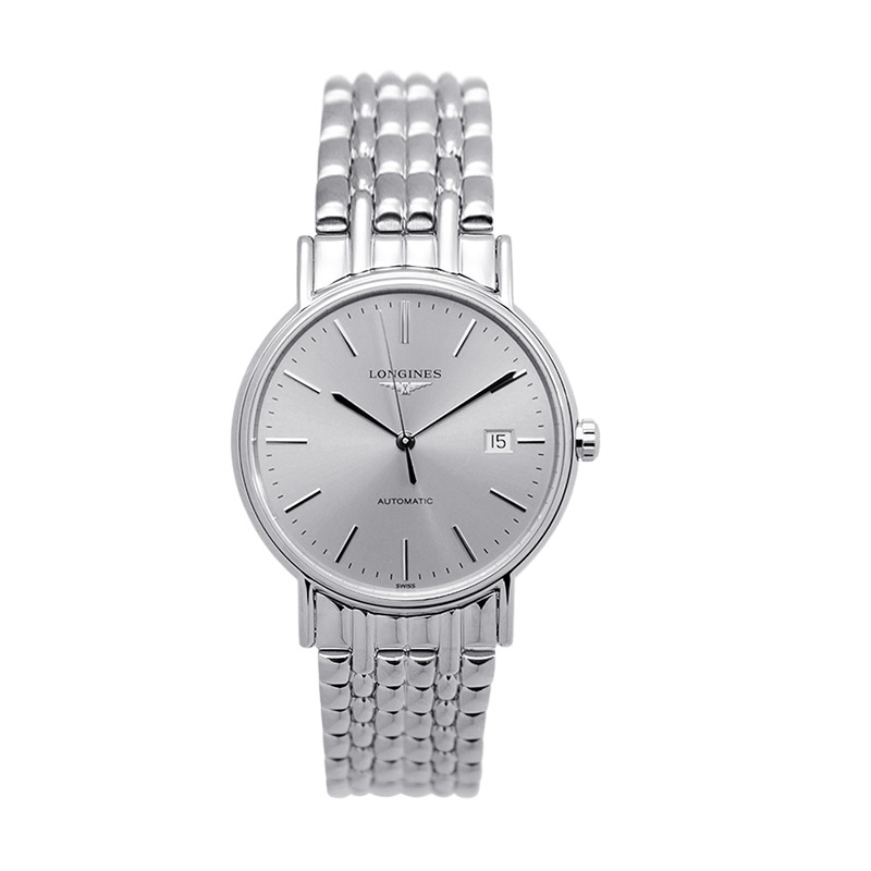 longines浪琴瑰丽系列钢带机械男表l49214726视频