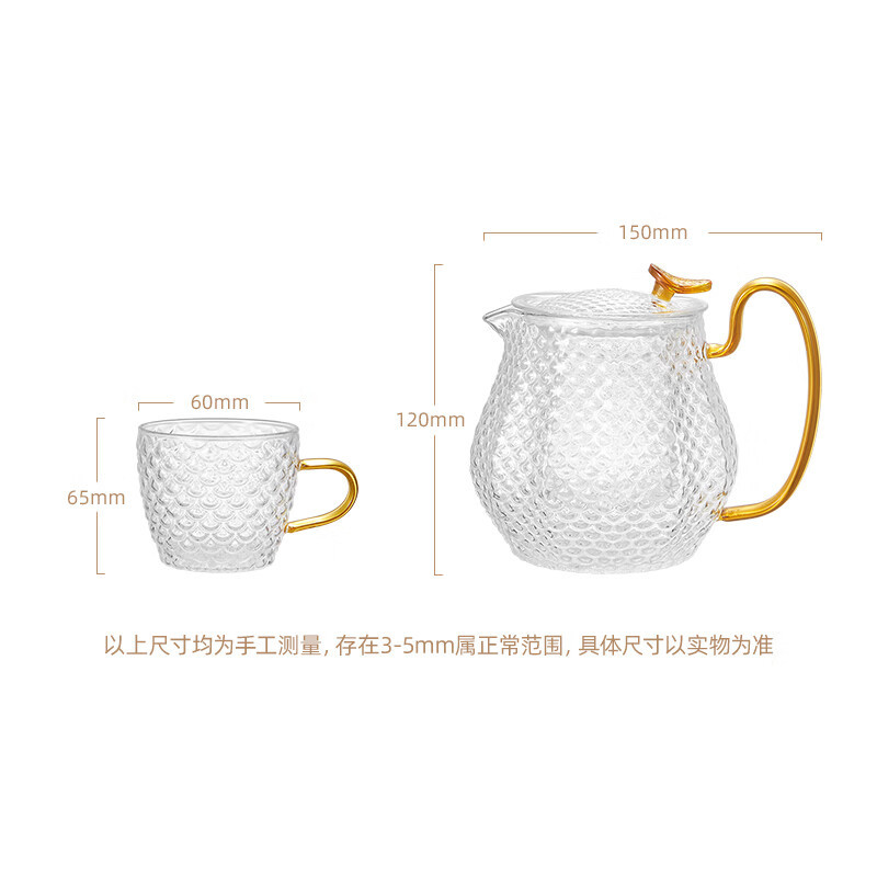 康宁龙鳞茶具套装(一壶四杯)EK-SJ05P050C/KZ高清大图
