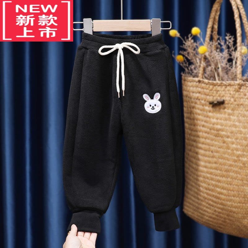 可莉允儿童秋冬加绒长裤男女童一体绒裤子宝宝外穿保暖裤童装新款条绒裤图片