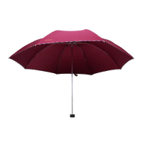 天堂 307E碰击布格子布包边三折商务伞晴雨伞