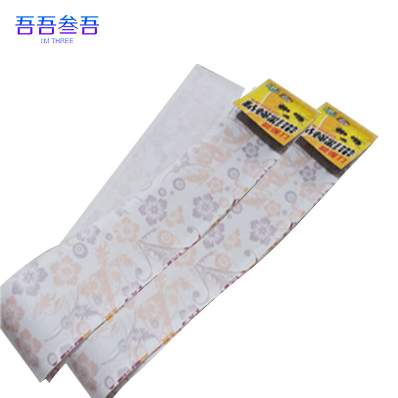 吾吾叁吾苍蝇贴粘蝇纸粘蝇板粘蝇彩带沾蝇蚊子灭蝇子神器捕捉器家用一扫光 5*70CM