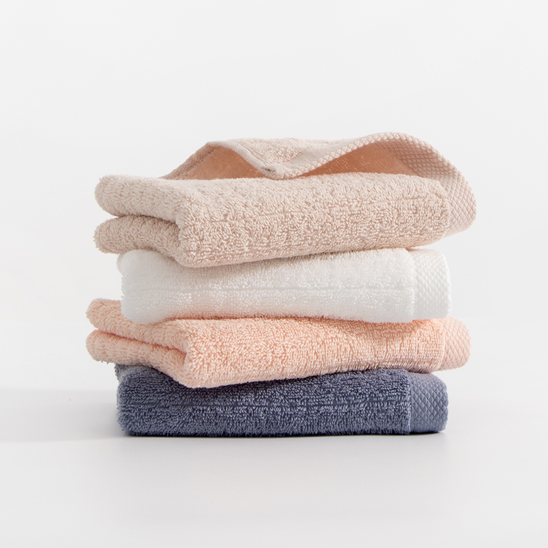 三利素色竖条面巾 9720 一条装高清大图