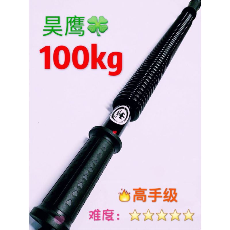 昊鹰 臂力器男100公斤家用训练健身棍臂力棒40kg爆发力撅棍臂力器|黑色100公斤双弹簧 更多