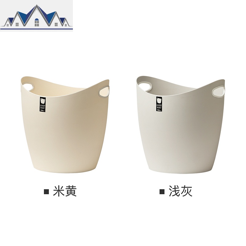 特大号脏衣篮家用放衣服篮子收纳筐篓放玩具储物晒洗衣篮软塑料桶_3_662 浅灰大号+米黄大号收藏加购优先发货