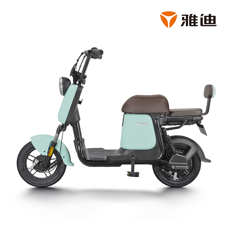 雅迪电动车新款Q1锂电电动车48V电瓶车踏板代步电动自行车新国标可上牌 Q1奶绿色48V14ah
