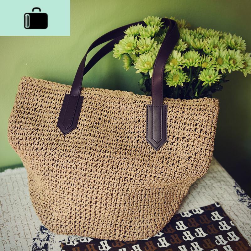 2020新款编包潮流女包欧美简约海边度假旅游沙滩包单肩编织包NEW LAKE女士单肩包图片