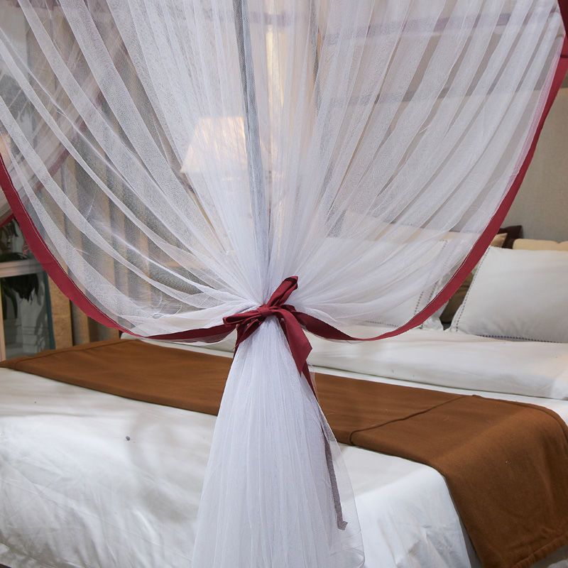 新款双人蚊帐家用公主风12米15米18米床三开门加密宫廷蚊帐