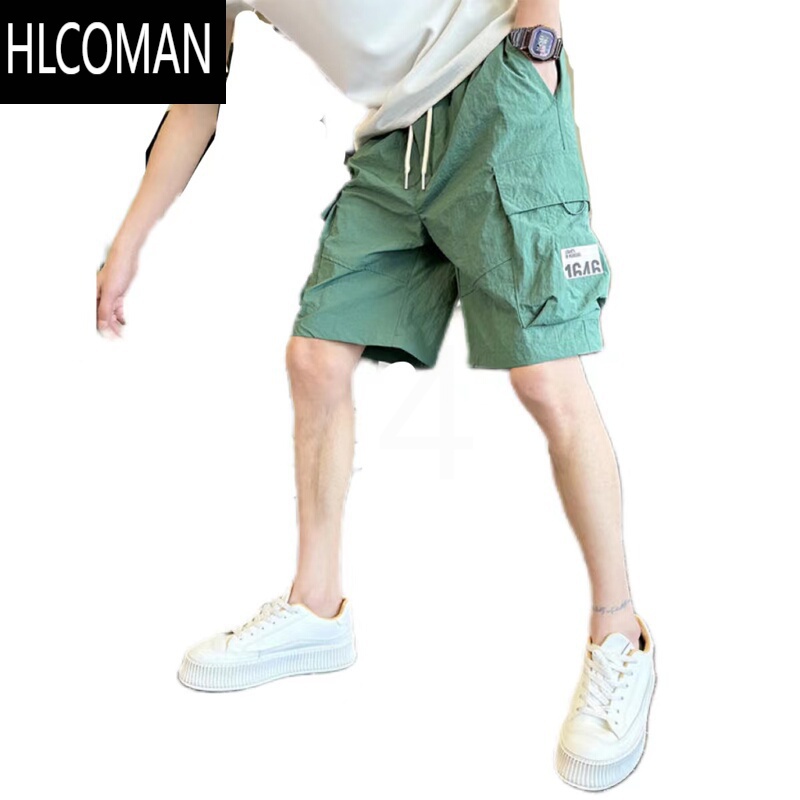 HLCOMAN夏季速干短裤男工装五分裤休闲宽松外穿大裤衩中裤子薄款凉爽男裤高清大图