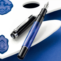 百利金(Pelikan )M205金笔大理石纹钢笔墨水礼盒套装 圆形礼盒