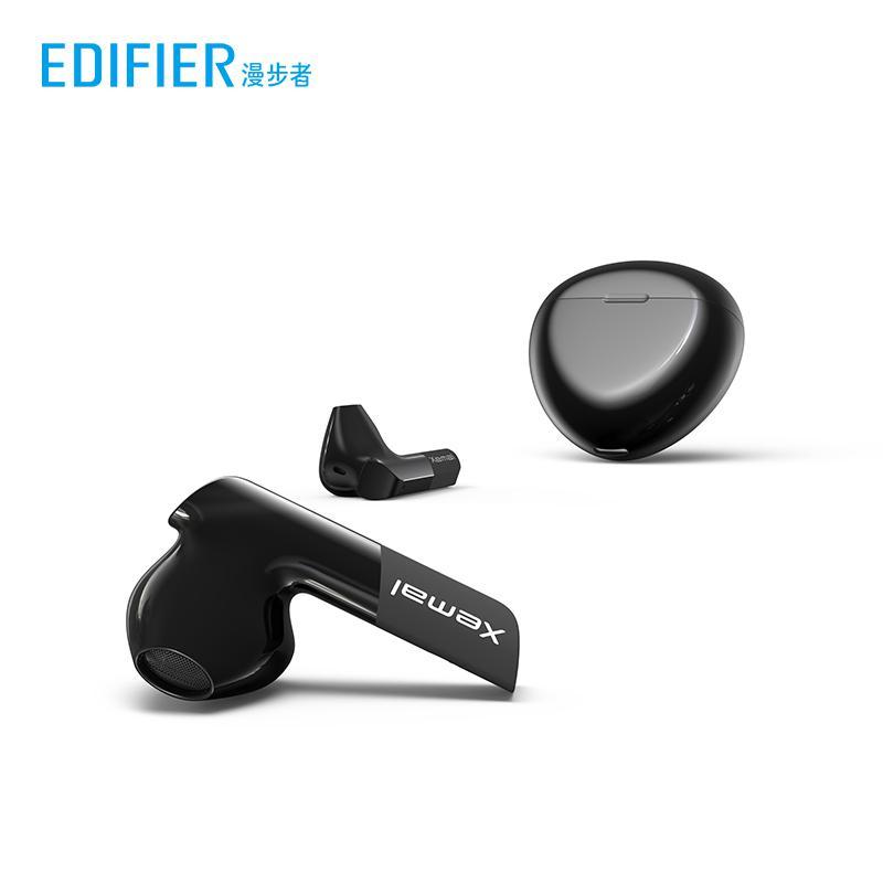 edifier漫步者x6黑色款真无线蓝牙耳机双耳塞降噪入耳式超长待机续航