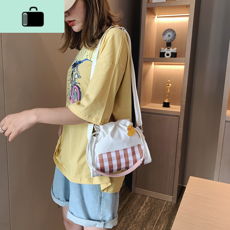 帆布小包包女2020新款潮夏天小清新仙女蕾丝包ins日系少女斜挎包new