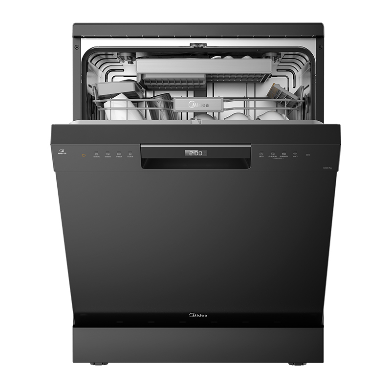 美的(Midea)洗碗机GX600 Plus 智能热风烘干 全自动家用立式嵌入式大容量消毒除菌刷碗机