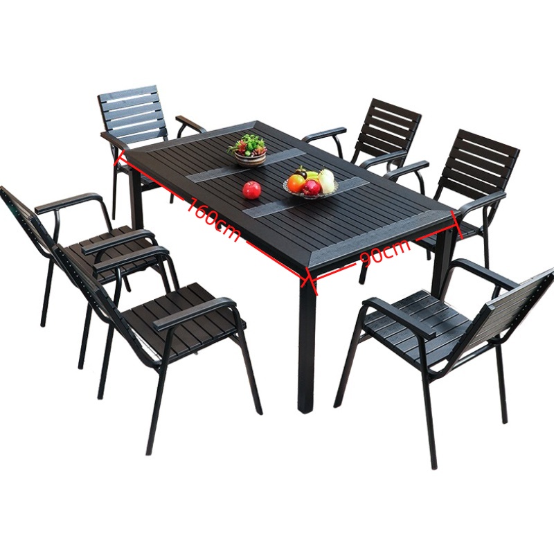 依韵珂户外桌椅160*90cm+六把椅子套高清大图