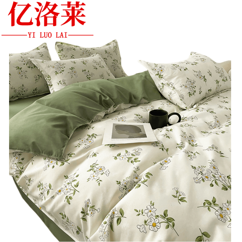 亿洛莱 亲肤印花四件套 1.5m床 套高清大图