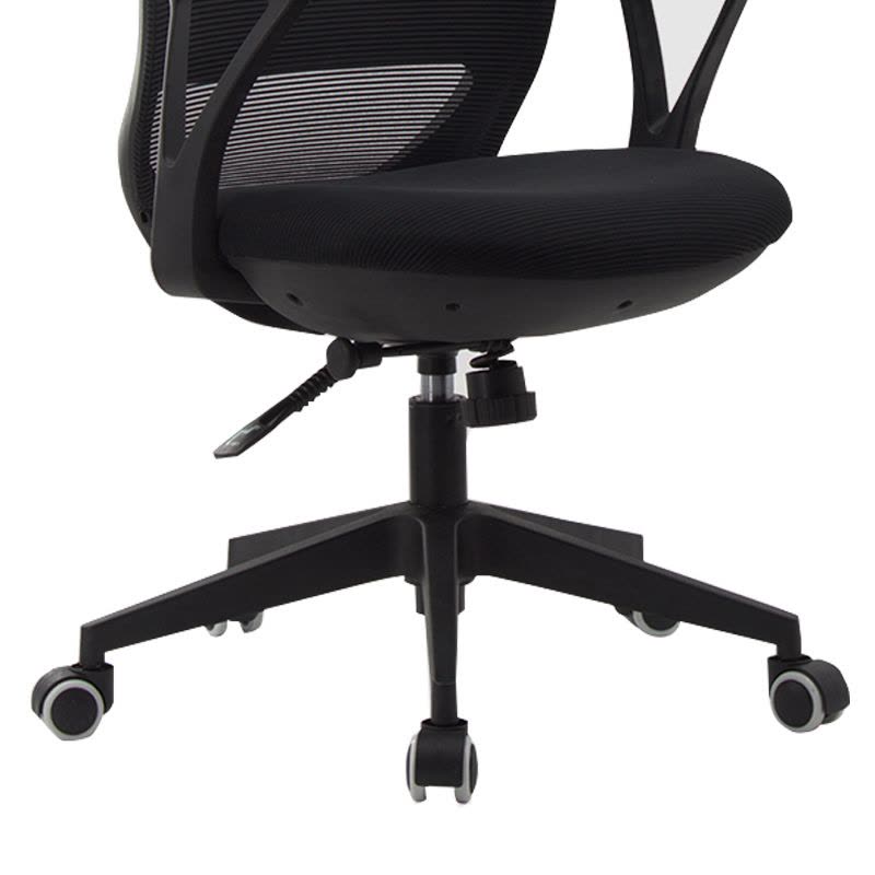 鑫升顺工作椅电脑椅人体工学升降转椅写字椅黑框黑网[工厂现做 7天内发货]图片