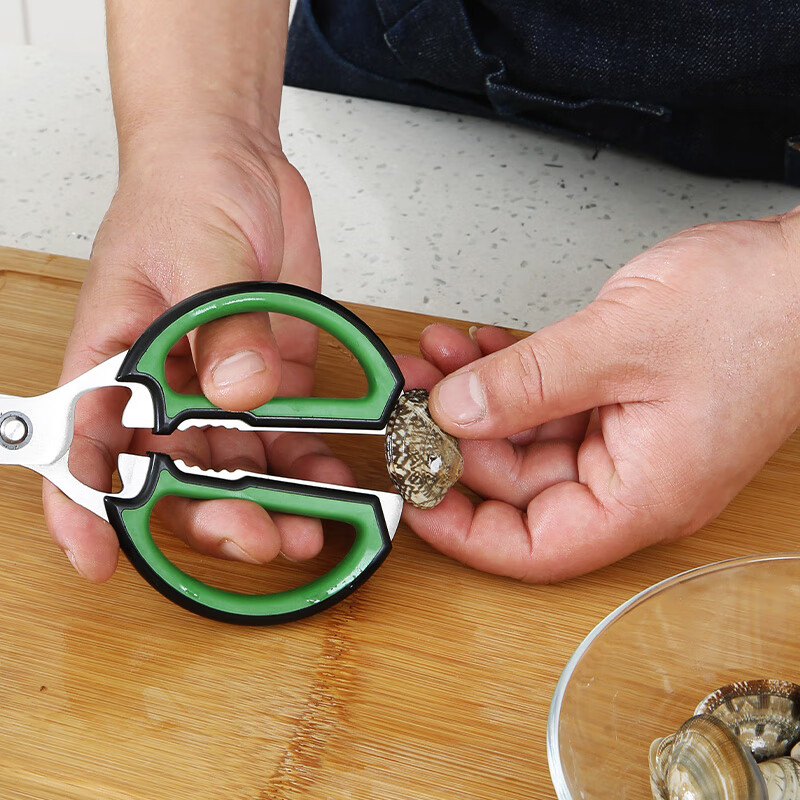 张小泉厨房剪200mm握感舒适锋利防滑缤纷系列J20470300高清大图