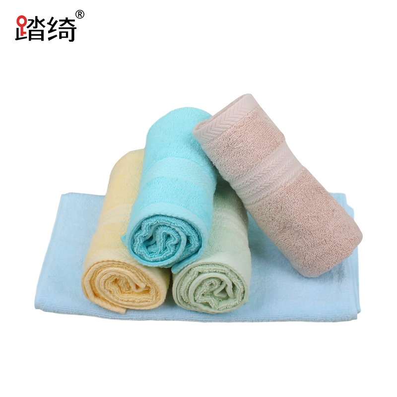 踏绮 新疆长绒棉素色缎档毛巾 34*78cm 条高清大图