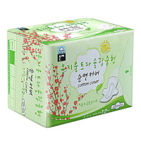 韩国原装进口恩芝Eunjee 超薄日用卫生巾姨妈巾250mm 12片