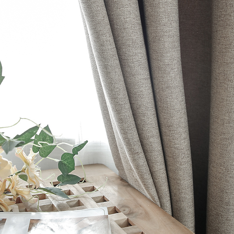 家柏饰(CORATED)帘隔断帘免打孔伸缩杆安装挡风家用少女卧室遮挡窗帘布防尘 灰咖色 宽2*高2米单开送杆『适合宽110-160厘米』