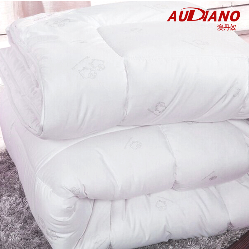 澳丹奴家纺audiano 羊毛被芯加厚保暖冬被 纯色磨毛被子 220*240cm