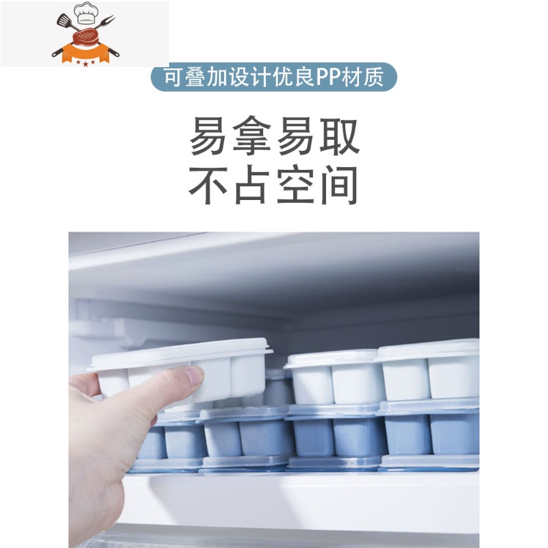 冰块模具家用硅胶冰格冻冰球盒带盖冰箱自制网红小冰块盒制冰器 敬平 mini冰格3件套(深蓝色)[易取冰/防串味]高清大图