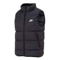 Nike/耐克羽绒背心运动休闲舒适保暖立领男装马甲FB8184-010 CAF M FB8184-010