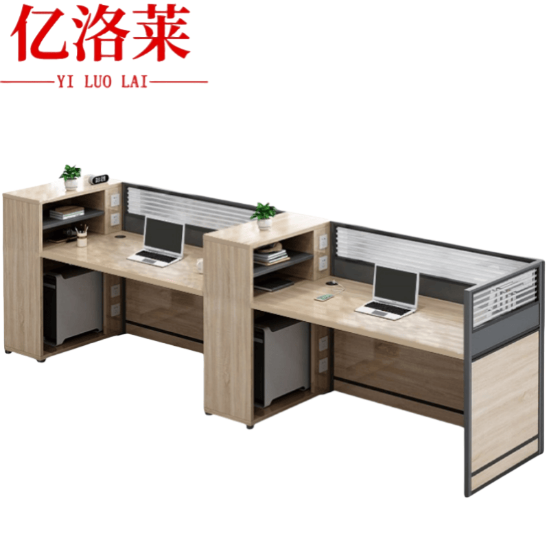 亿洛莱 双人办公桌 2400*600*1100mm 张高清大图
