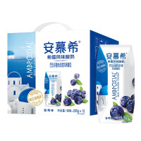 伊利 安慕希酸奶原味 希腊风味营养早餐饮品 205g*12盒