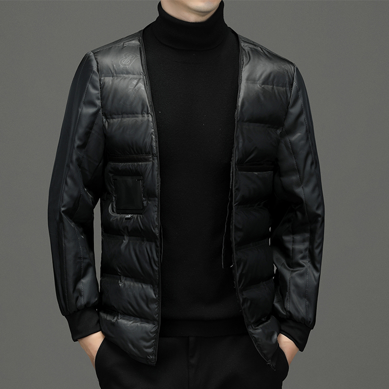 2025春秋新款高端皮羽绒服男翻领海宁真皮羽绒男大码男装外套可拆卸内胆羽绒服男皮衣男士商务大码真皮皮草外套男防寒服高清大图