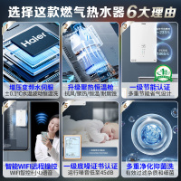 海尔(Haier)燃气热水器强排式16升增压变频水伺服恒温APP智控聚能恒温舱直流变频风机旁通混水ECO节能TESPRO