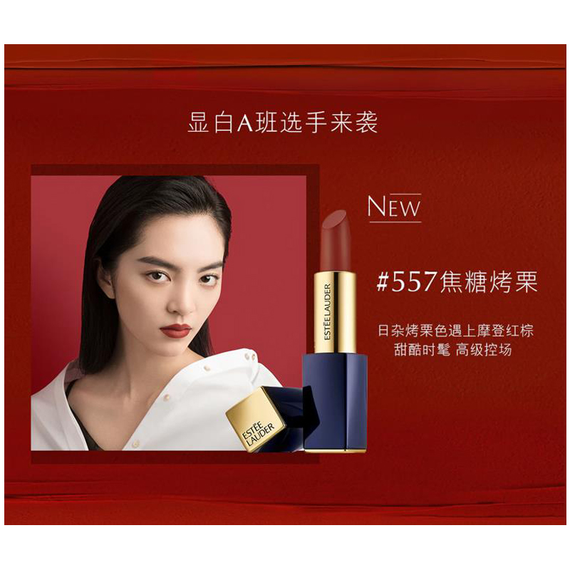 雅诗兰黛Estee Lauder绝色倾慕唇膏系列哑光3.5g 557焦糖烤栗高清大图