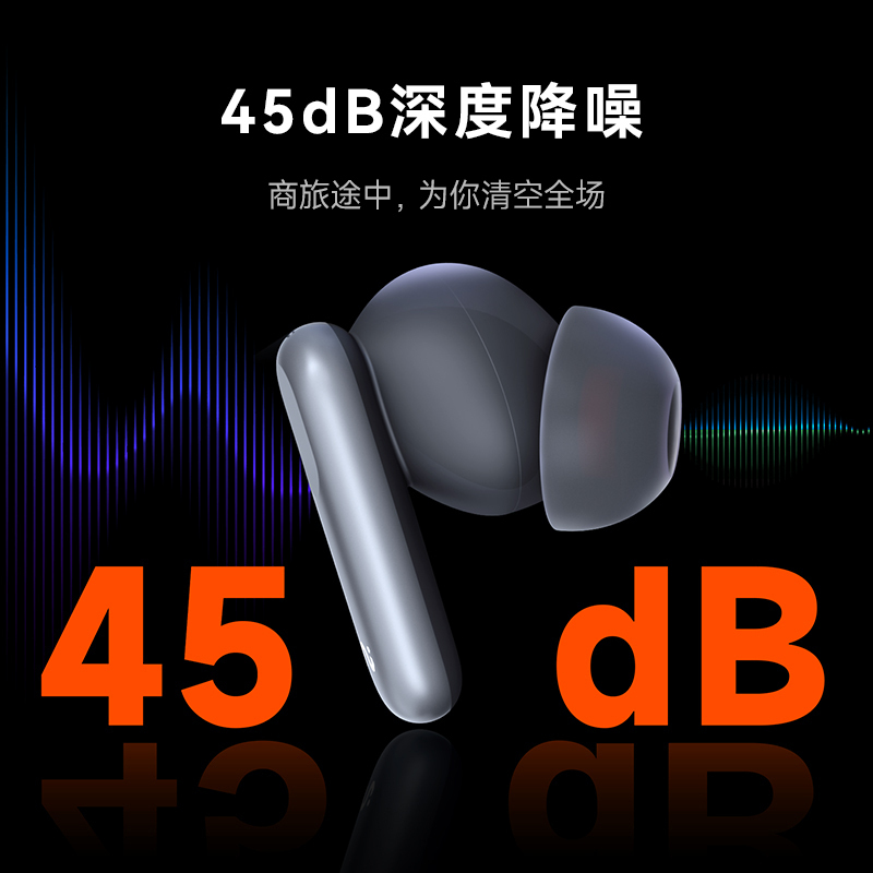 科大讯飞(iFLYTEK)录音降噪会议耳机iFLYBUDS Pro 无线蓝牙耳机 主动降噪入耳式 录音转文字苹果华为通用