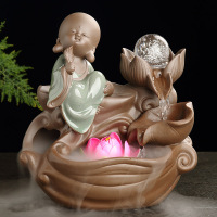 创意流水实用摆件新婚庆送结婚礼物开业礼品欧式加湿器家居装饰品L