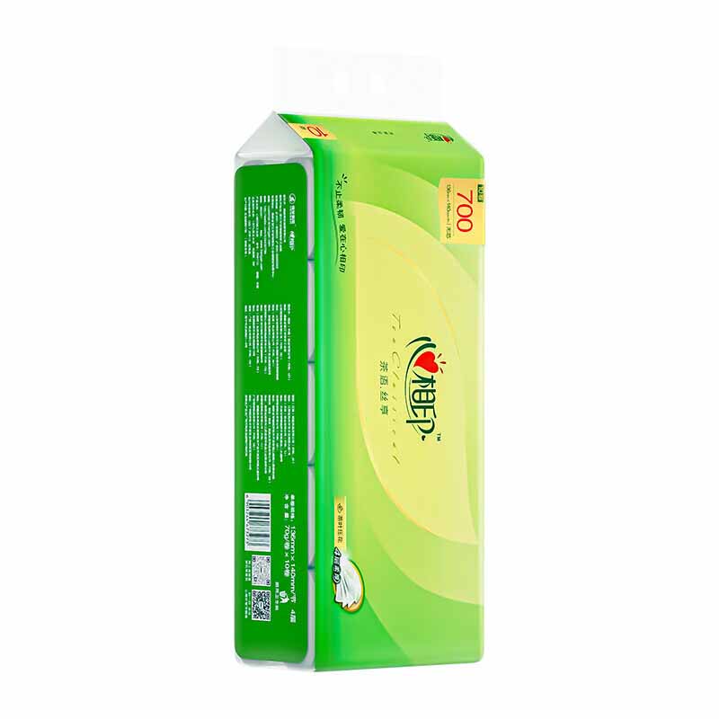 心相印卫生纸茶语卷纸四层700g*10卷*2提RW710高清大图